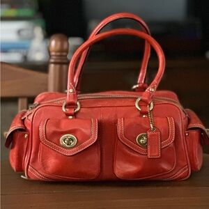 Coach Vintage Orange Leather Satchel
